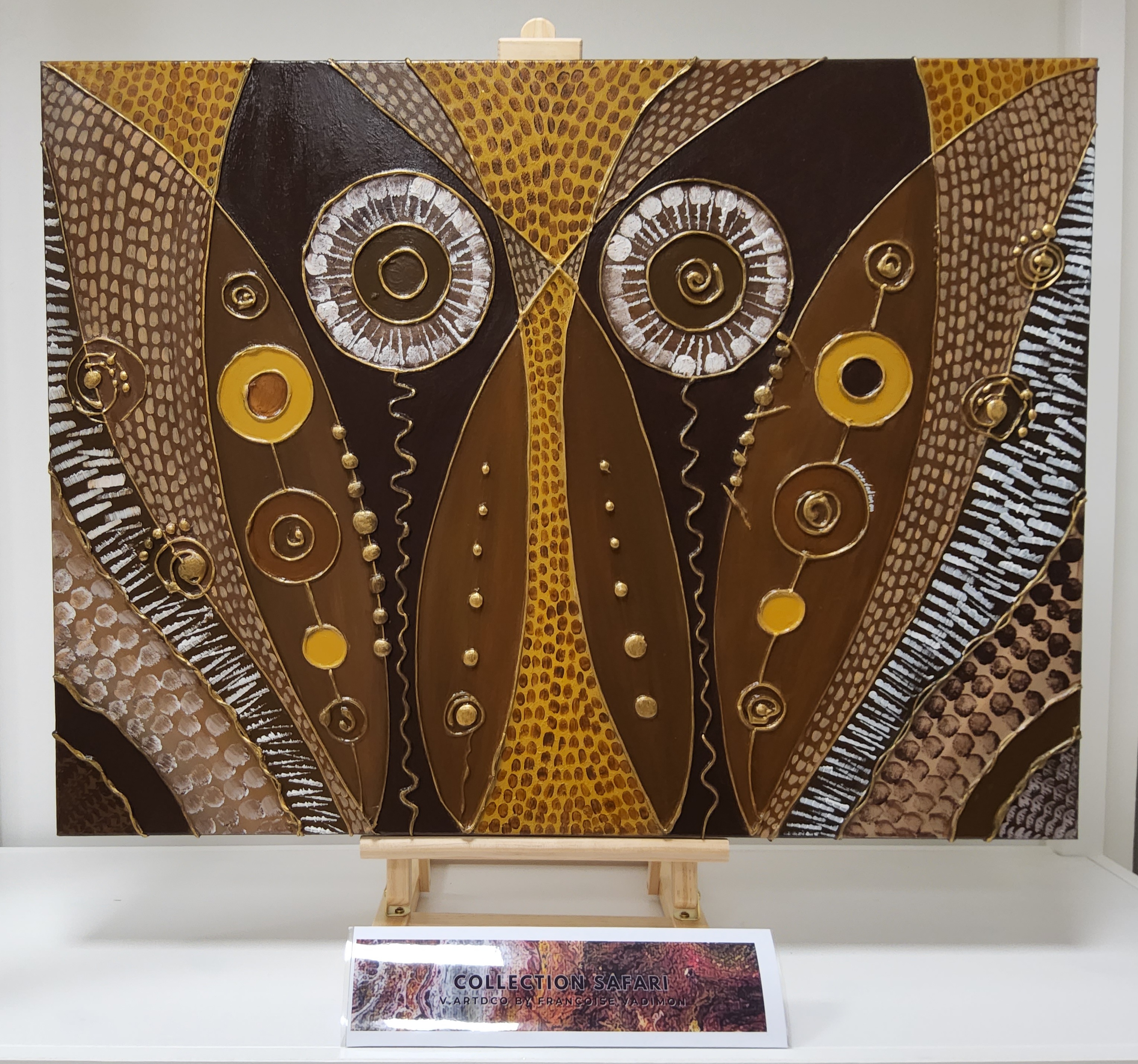 TABLEAU ORIGINAL SAFARI 001 -  LE HIBOU