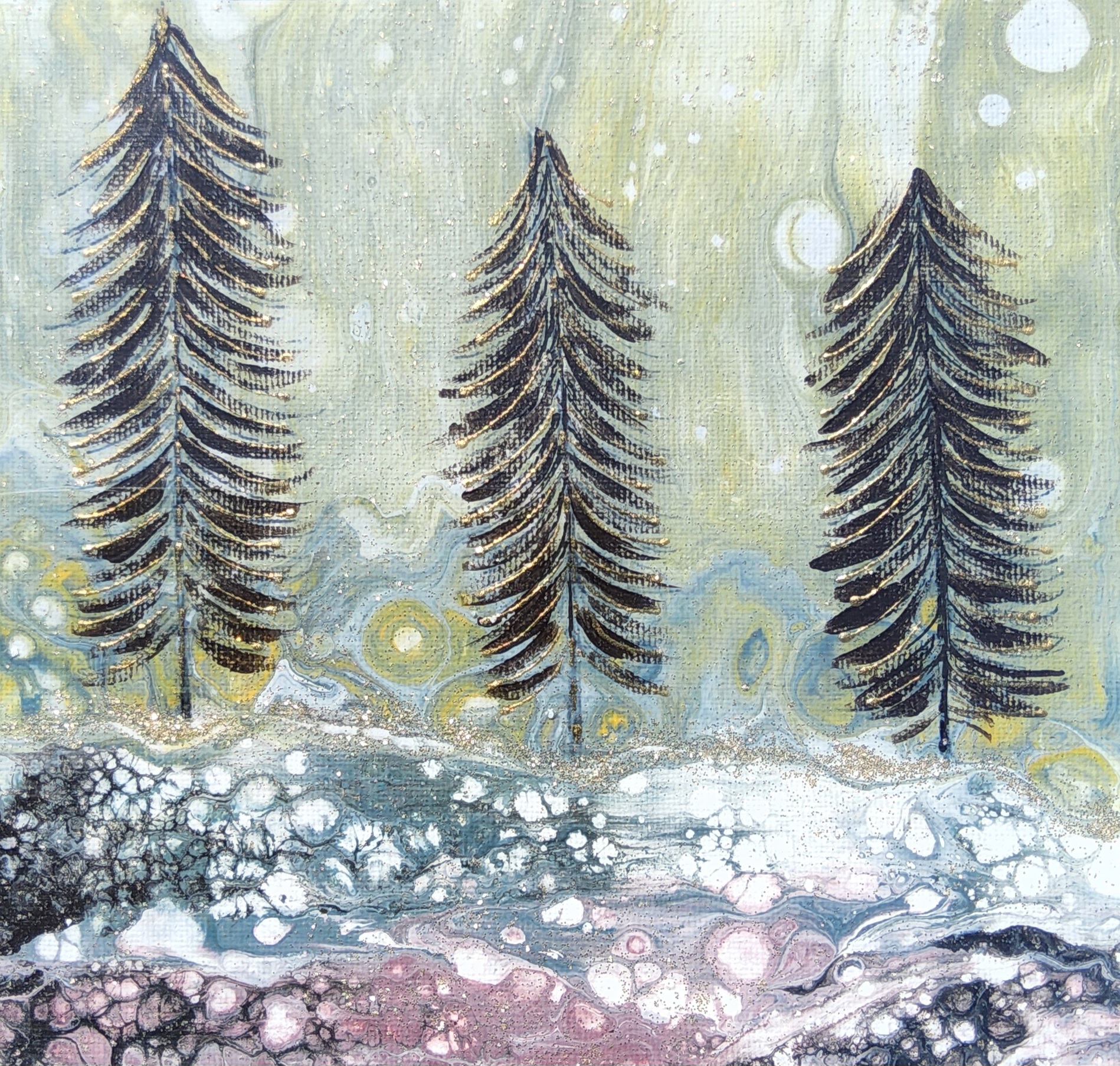 TABLEAU SAPINS COLLECTION BORÉALE 8 - 76