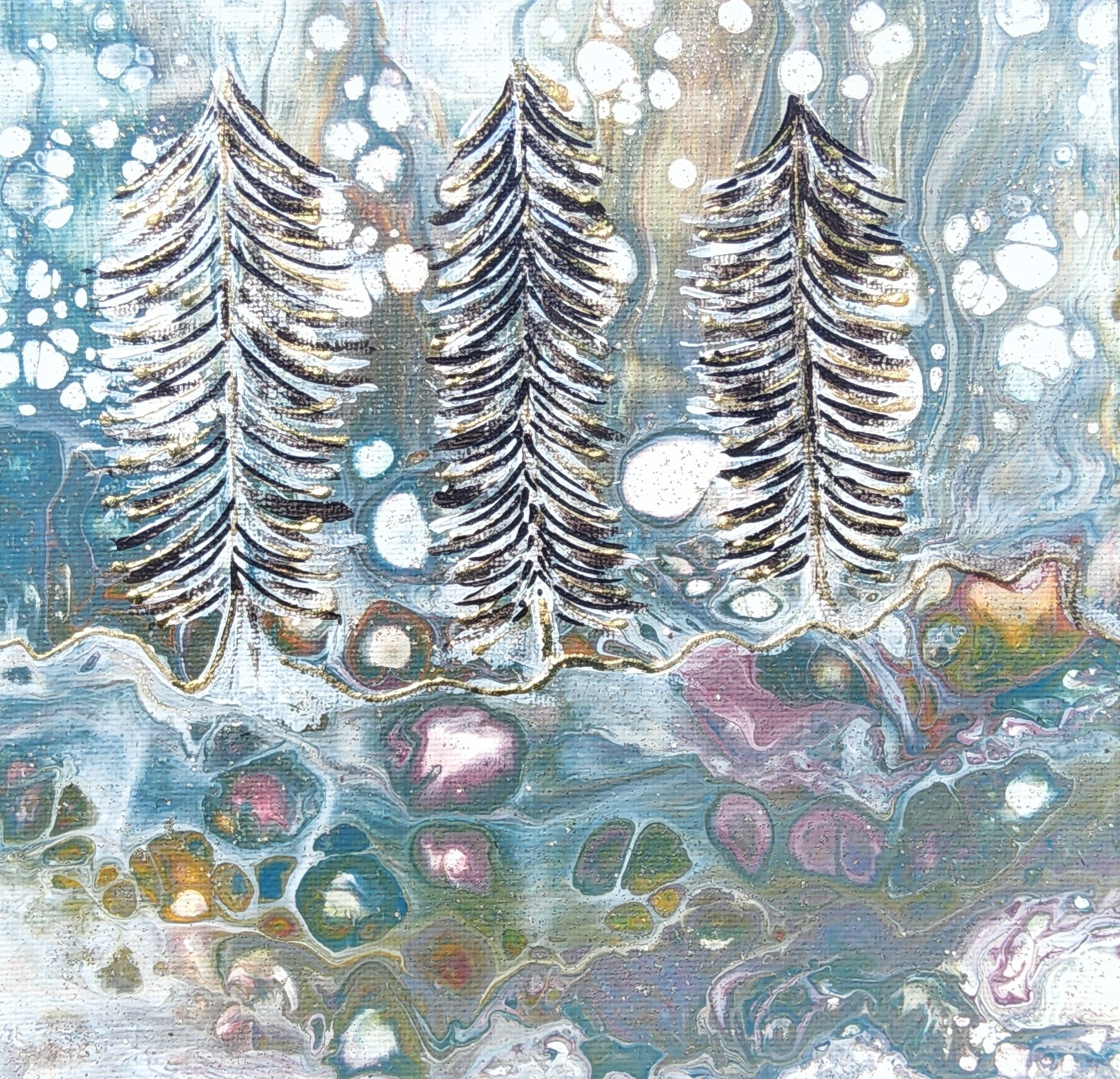 TABLEAU SAPINS COLLECTION BORÉALE 8 - N°75