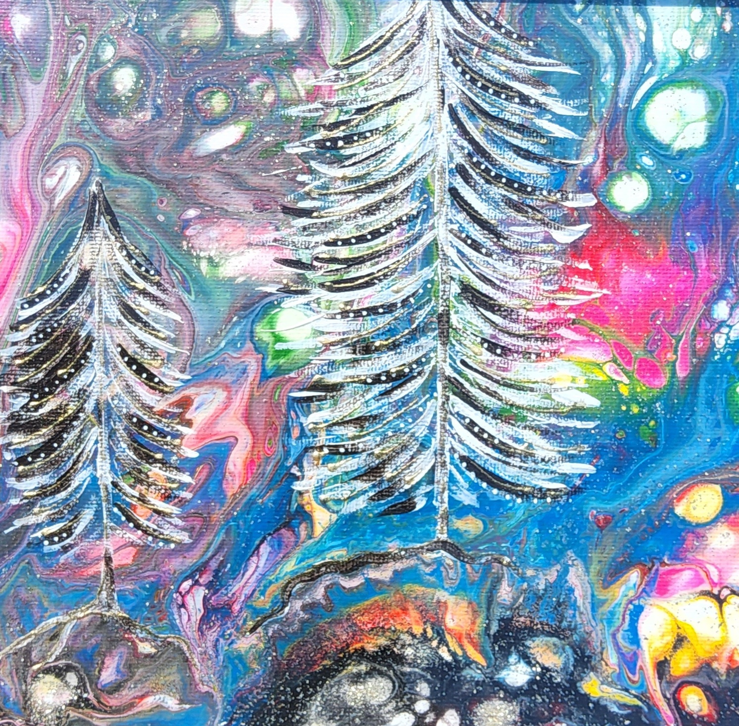 TABLEAU SAPINS COLLECTION BORÉALE 8 - N°72