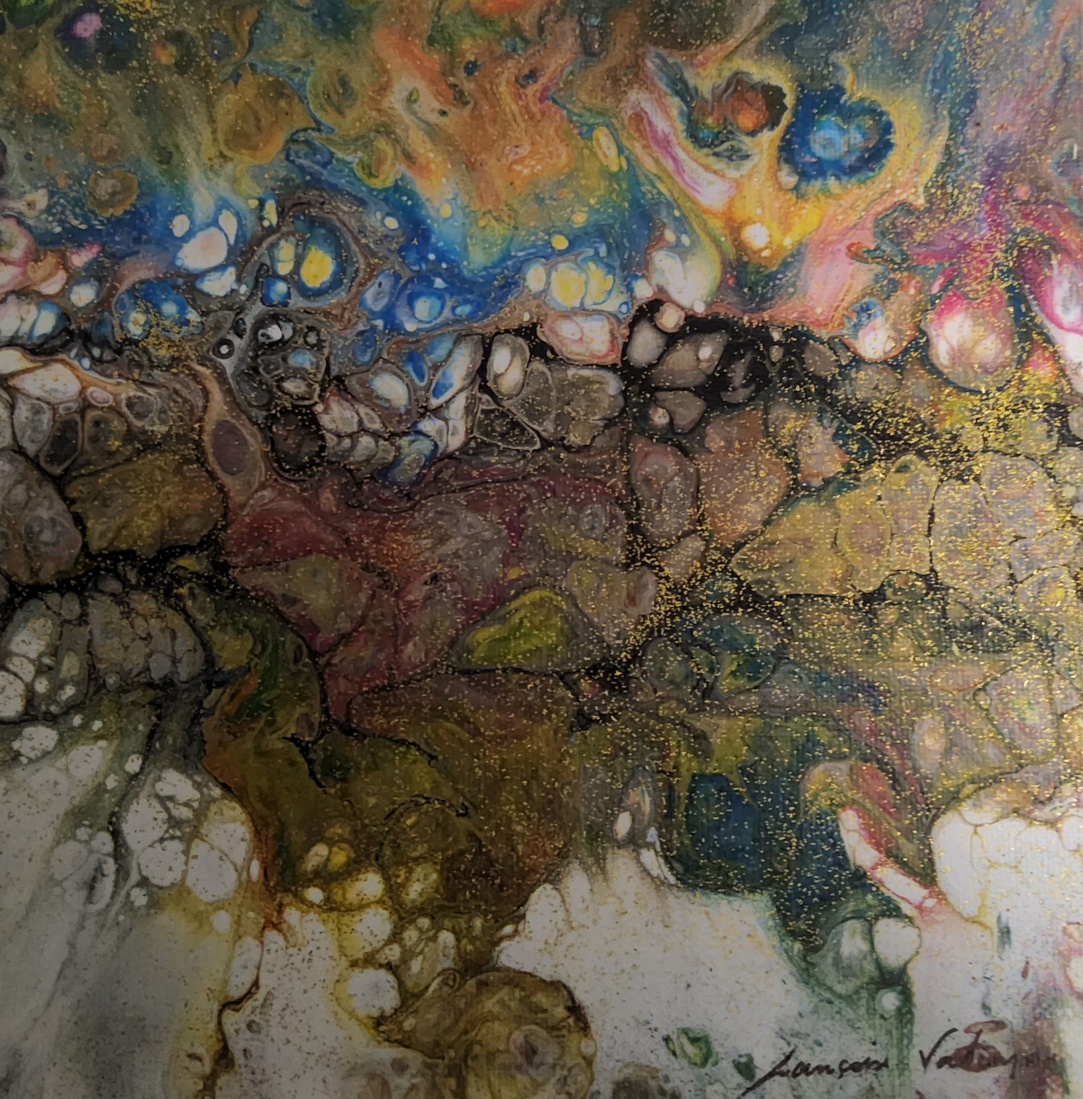 TABLEAU ABSTRAIT COLLECTION BOREALE 11 - N°119