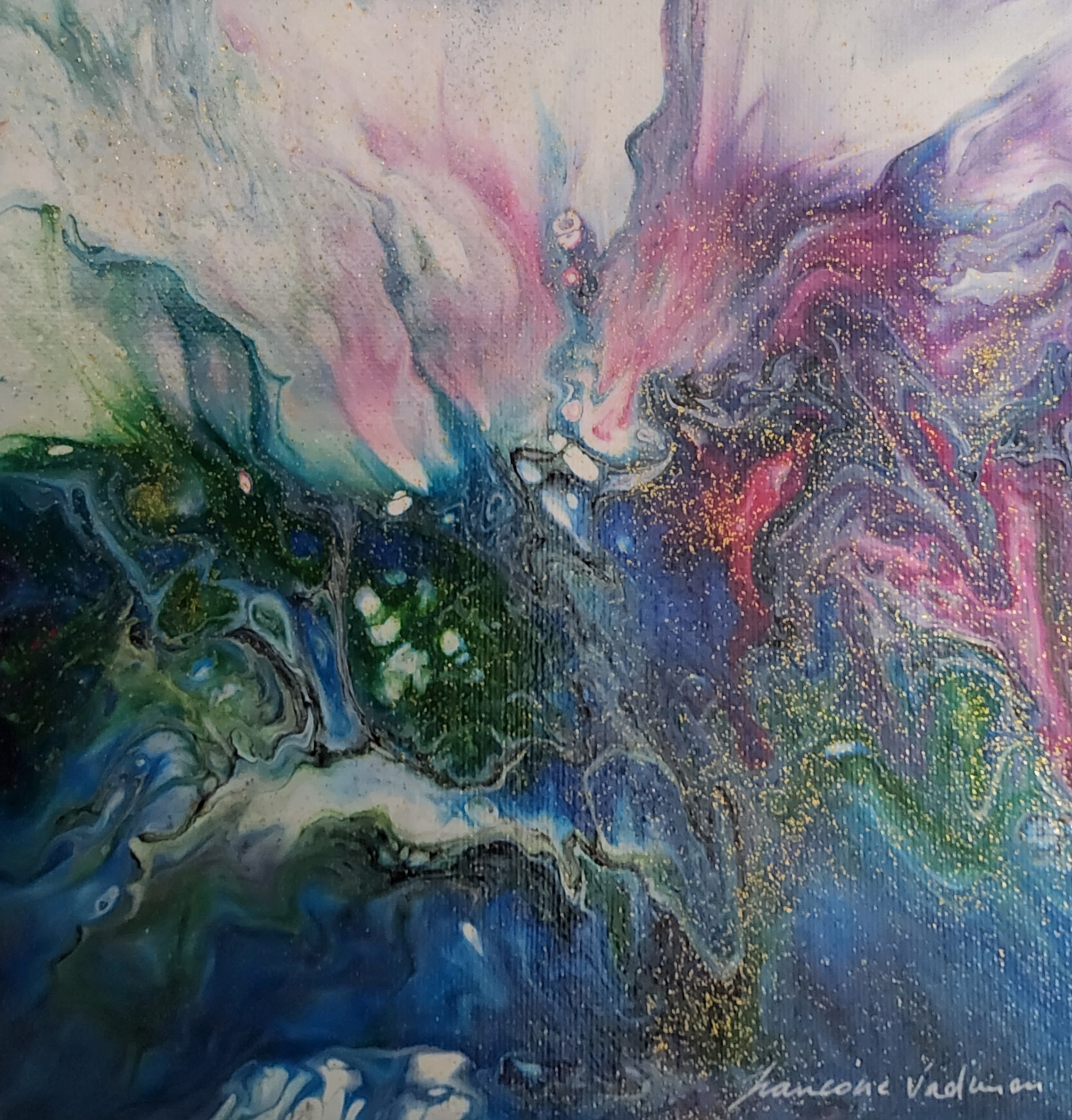 TABLEAU ABSTRAIT COLLECTION BOREALE 11 -  N°122