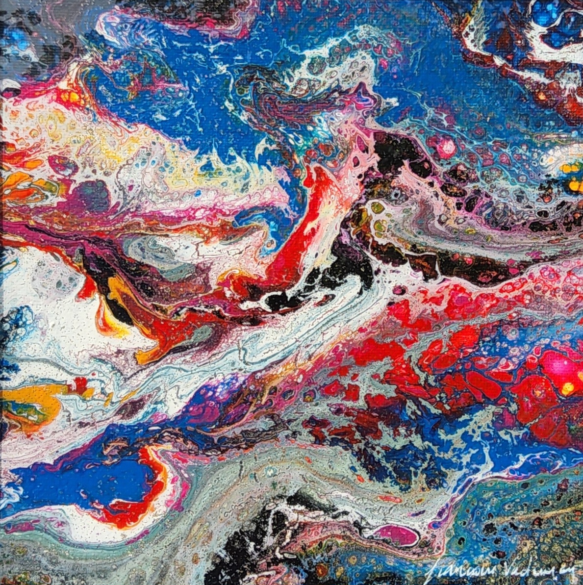 TABLEAU ABSTRAIT COLLECTION BOREALE 6 - N°49