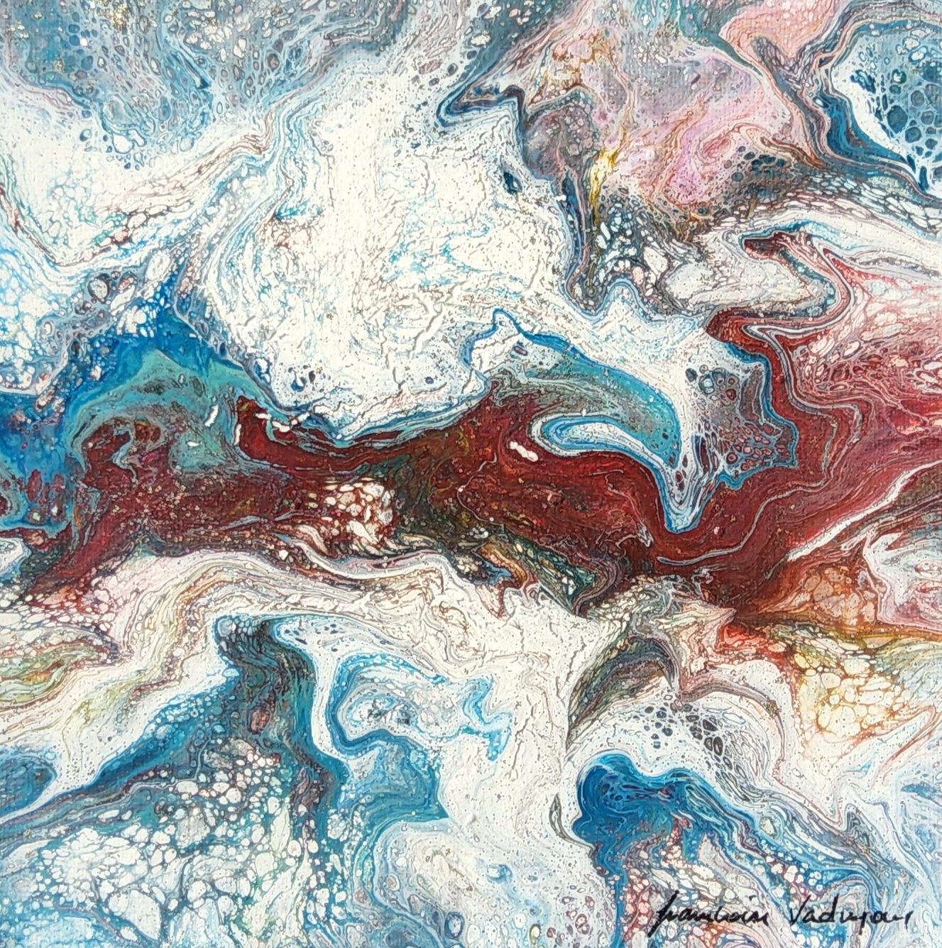 TABLEAU ABSTRAIT COLLECTION BOREALE 6 - N°52